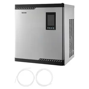 Summervibes VEVOR Commercial Ice Maker Machine - Head, 300 Lbs/Day Stainless Steel Ice Machine with Scheduled Ice-Making, Self-Cleaning, Adjustable Thickness, Ideal for Restaurant Bar Cafe Hotel - Head Only