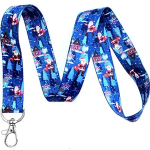 Execucat Lanyard - Santa Clause & Small Home - ID Badge Holder & Keychain