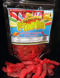 Fiesta Gummy Worms with Chamoy 6 oz Fiesta Gummy Worms with Chamoy 6 oz