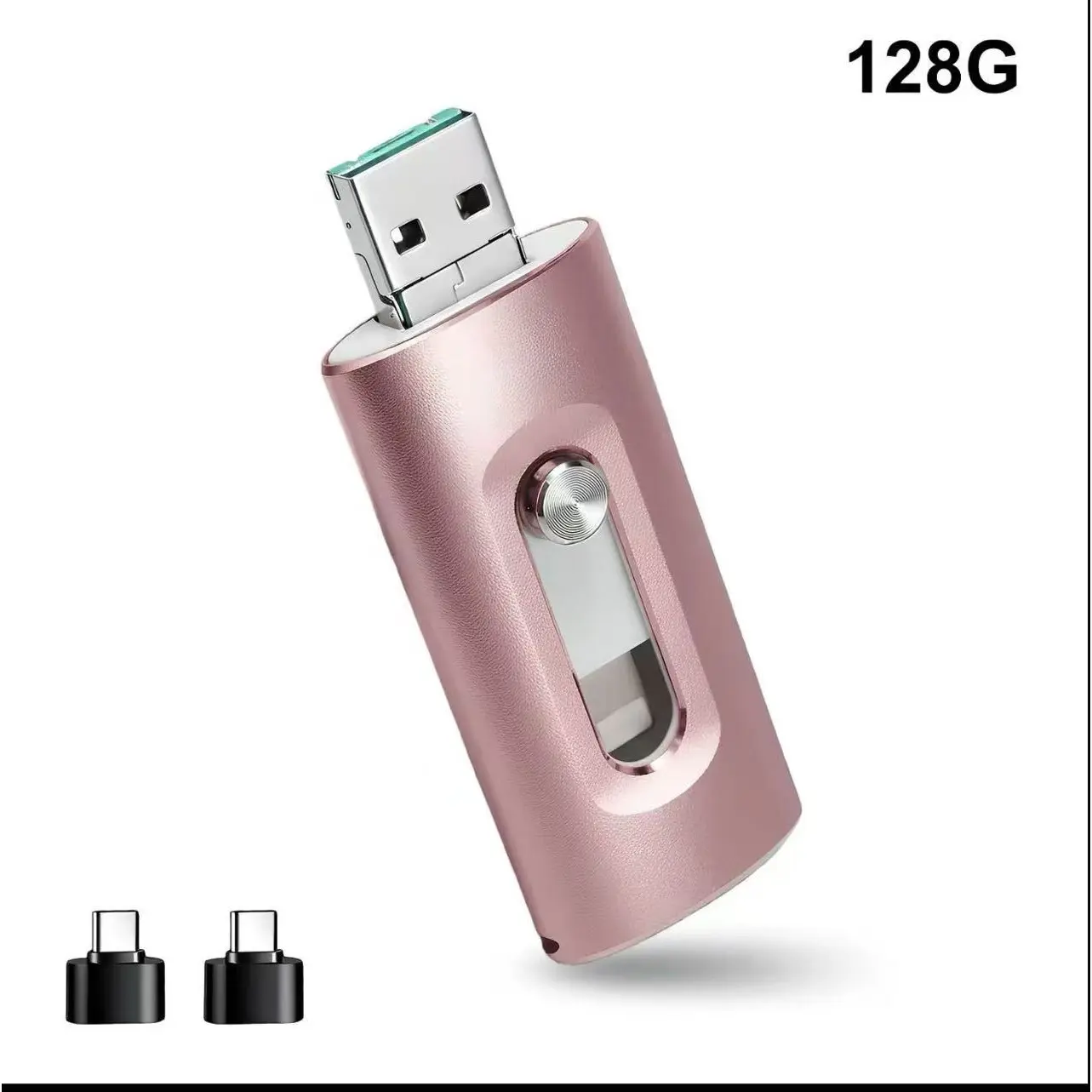 3 in 1 USB Flash Drive, High Speed USB 3.0 Memory Storage, OTG Flash Pen Drive with Free Type-C, Easily Back Up and Save Photos Videos, USB Memory Stick Thumb Drive for iPhone/iPad/Android/PC