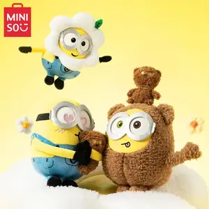 Miniso Official Minions Plush Toy 11 inch Bob Tim Collection | Summer Sale Gift | Authentic Cute Costume Stuffed Animal Doll | Desk Bed Decor
