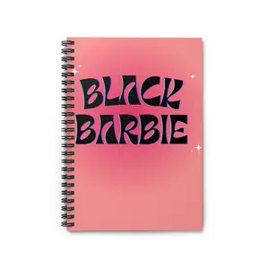 Black Barbie Spiral Notebook - Ruled Line
