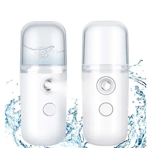 Honoson 2 Pieces Nano Facial Mister 30 ml Mini Face Humidifier Portable USB Rechargeable with Soothing Cooling Feature and Easy Operation - Storage