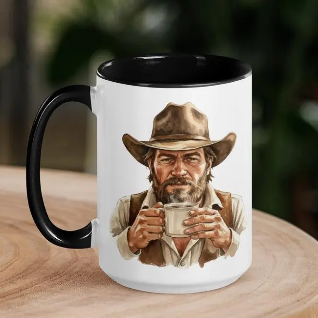 Red Dead Redemption Inspired Mug | Arthur Morgan Inspired Watercolor Coffee Cup | RDR2 Inspired Western Gift | Outlaw Gaming Mug | Cowboy