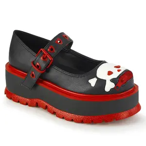 Demonia Slacker-27 Black Vegan Leather Platforms Demonia Slacker-27 Black Vegan Leather Platforms