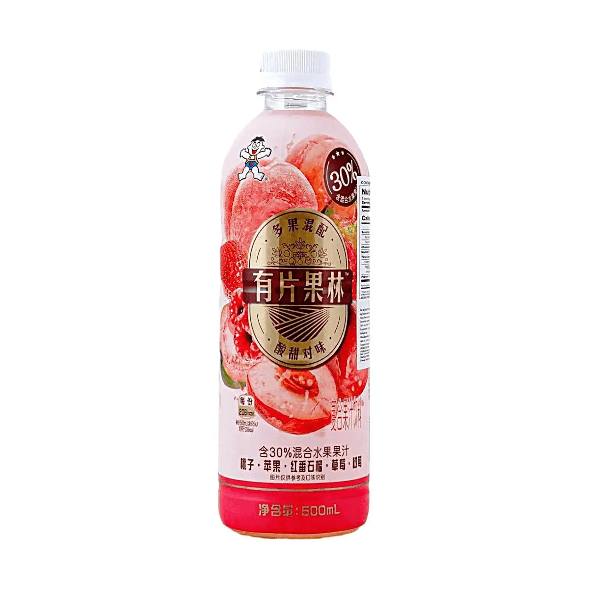 WANT WANT Mixed Fruit Juice Drink - Peach Apple Guava Strawberry Raspberry Flavors, 500ml