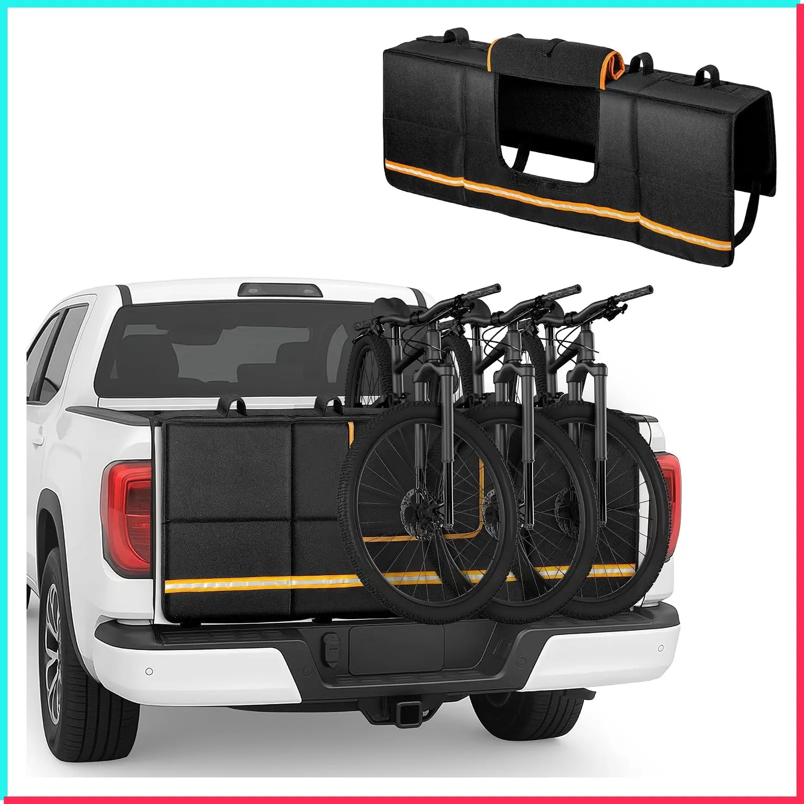 Tailgate Bike Pad for Full-Size Pickup, 61" Wide, Holds 6 Bikes