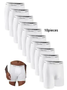Men's Letter Tape Boxer Brief, Stretchy Boxer Briefs, Casual Comfy Breathable Underwear for Daily Wear, Men's Underwear for All Seasons, Undergarments