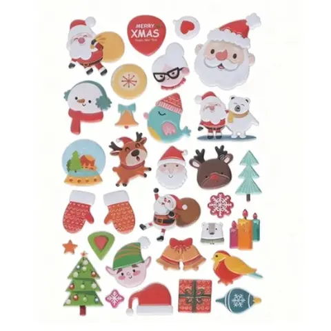 WATERH Christmas Themed Sticker Set - Decal Sticker Drinkware Accessory for Water Bottle, Santa Icon Holiday Decor (Random Style), Includes Sticker