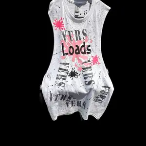 Men's Cut Off Muscle T-Shirt with "VERS Loads" Design and Splash Graphic