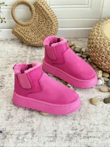 Women's Classic Waterproof Anti-Slip Low-Top Snow Boots, Comfortable Warm One-Piece Chelsea Boot, Student Outdoor Shoes, Winter Warm Boots