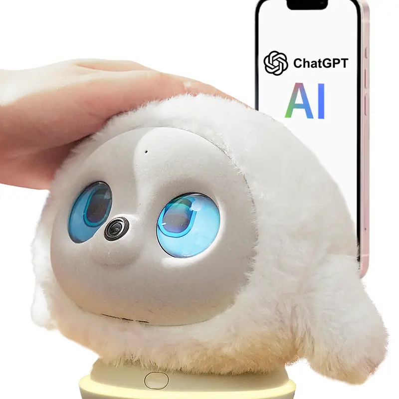 Ropet KAMOMO Interactive Calming AI Robot Pet for Emotional Support – Smart Sensory Plush Desktop Robot with ChatGPT to Lift Mood, Heartful AI-tech Gift for Adults and Kids