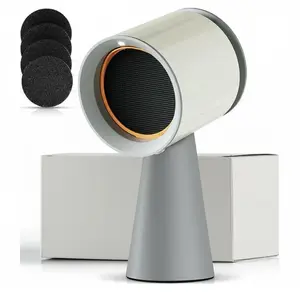 Newview Portable Range Hood 5-Layer Filter Countertop Kitchen Exhaust Fan with 3 Speeds Powerful Smoke Removal Low Noise Oil Cup Air Purifier for Apartments Dorms & Indoor BBQ Smokeless Grey Aluminium Quad-Core Filter Compact - Utensils