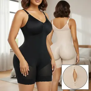 Women's Colombianas Shapewear Tummy Control & Butt Lifter with Zipper Crotch Detachable Shoulder Strap for Adjustable Fit Compression Shaper Bodysuit - Womenswear