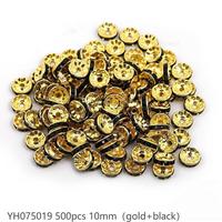 #75(10mm 500pcs) Gold/ Black YH075019