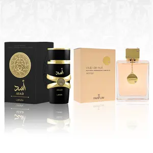 Armaf Yellow + Lattafa Asad Black Perfume Set for Women Elegant Floral Chypre Scent Aromatic Sweet Fragrance 3.6oz 105ml 3.4oz 100ml 1.0oz 30ml 1.7Oz 50ml