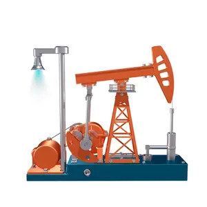 3D Metal Oil Extractor Assembly Model Electric Drive Oilfield Pump Jack Mechanical Building Set 3D