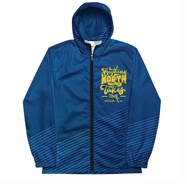 Villahiker - Anything Worth While Lightweight Outdoor Waterproof Hiking Windbreaker Jacket - Blue - Unisex