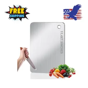 Titanium Cutting Board, Stainless Non Stick Chopping Board, Upgrade Double Sided (Small)