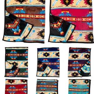 Southwest Native Design feather Super Soft Reversible Blanket