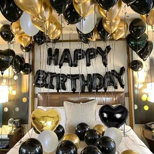 Happy Birthday Balloon Set, Balloon Garland Arch Kit, Including 16 Inch Letter Balloon, Love Balloon, Latex Balloon, Party Scene Decoration Supplies