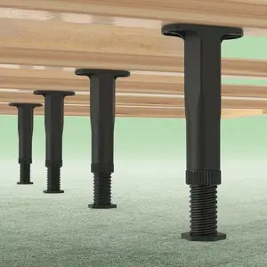 Heavy Duty Adjustable Furniture Legs for Bed Frame & Sofa Support, Durable Replacement Parts (5.1"-8.3") - 4 Pack, Sturdy Center Slats Reinforcement, Universal Fit for Dresser/Table/Home Furniture