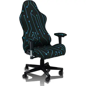 Gaming Chair Covers Slipcovers,  Printing Stretchable Elastic Computer Reclining Gaming Chair Seat Cover with Armrest Cover (No Chairs)(N)