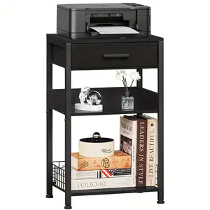 New Pure Black Printer Table Fabric Drawer 3 Tier 3D printing equipment