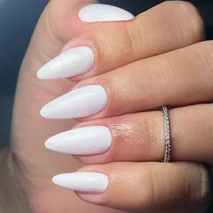24pcs Press-On Almond Shape False Nails Set, Medium Length, Perfect Fit, Simple & Elegant Design, for Women and Girls, Almond Fake Nails, Nail Art Products