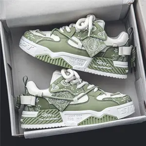 Men's Chunky Thick-Soled Height-Increasing Casual Sneakers - High-Profile, Aesthetic, Elevated, All-Day All-Seasons Athletic Trainers for Running, High-Profile Casual Trainers, Aesthetic Casual Trainers