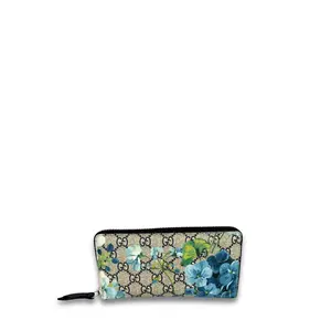 Pre-owned GUCCI Coated canvas Small Leather Goods Blooms Zipper Wallet