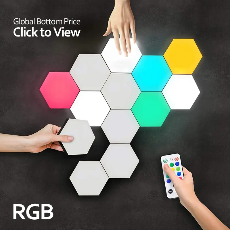 [TIKTOKSHOP BACK TO SCHOOL]DIY creative geometry touch-sensitive modular quantum lamp hexagonal wall light-emitting diode night light
