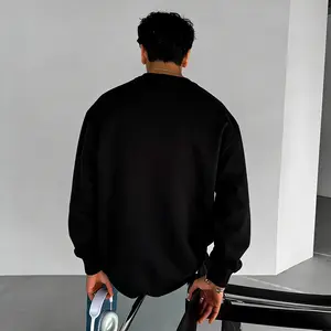 Solid Color Unisex Crewneck Sweatshirt - Casual Minimalist Basic Sports Pullover, Comfortable Men's Top for Daily Casual & Sports Activities