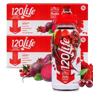 120/Life Blood Pressure Support, Beet  juice, Pomegranate Extract, Cranberry, Tart Cherry, Hibiscus & Magnesium (8 Fl Oz, Pack of 28) Beverage Natural Drink