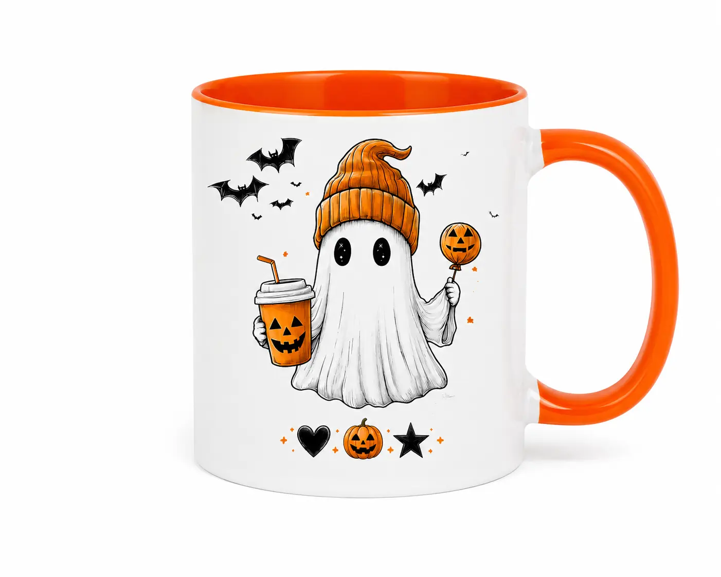 Personalized Ghost Halloween Mug, Cute Halloween Mug, Best Friends Gift, Ghost Coffee Latte Mug, Spooky Vibes, Cute Ghost Mug Halloween Gift
