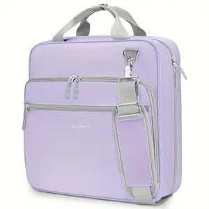 New Zipper Binder With Shoulder Strap 3 Inch 3 Ring Binder With Zipper 600 Sheets Large Capacity Waterproof School Binder Organizer For Students Fit 15 6 Inch Laptop Purple - Sports & Outdoors Office folders