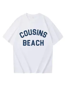 The Summer I Turned Pretty - Cousins Beach Letter Printed T-shirt Men Women Summer Fashion O-neck Short-sleeved T-shirt Clothing
