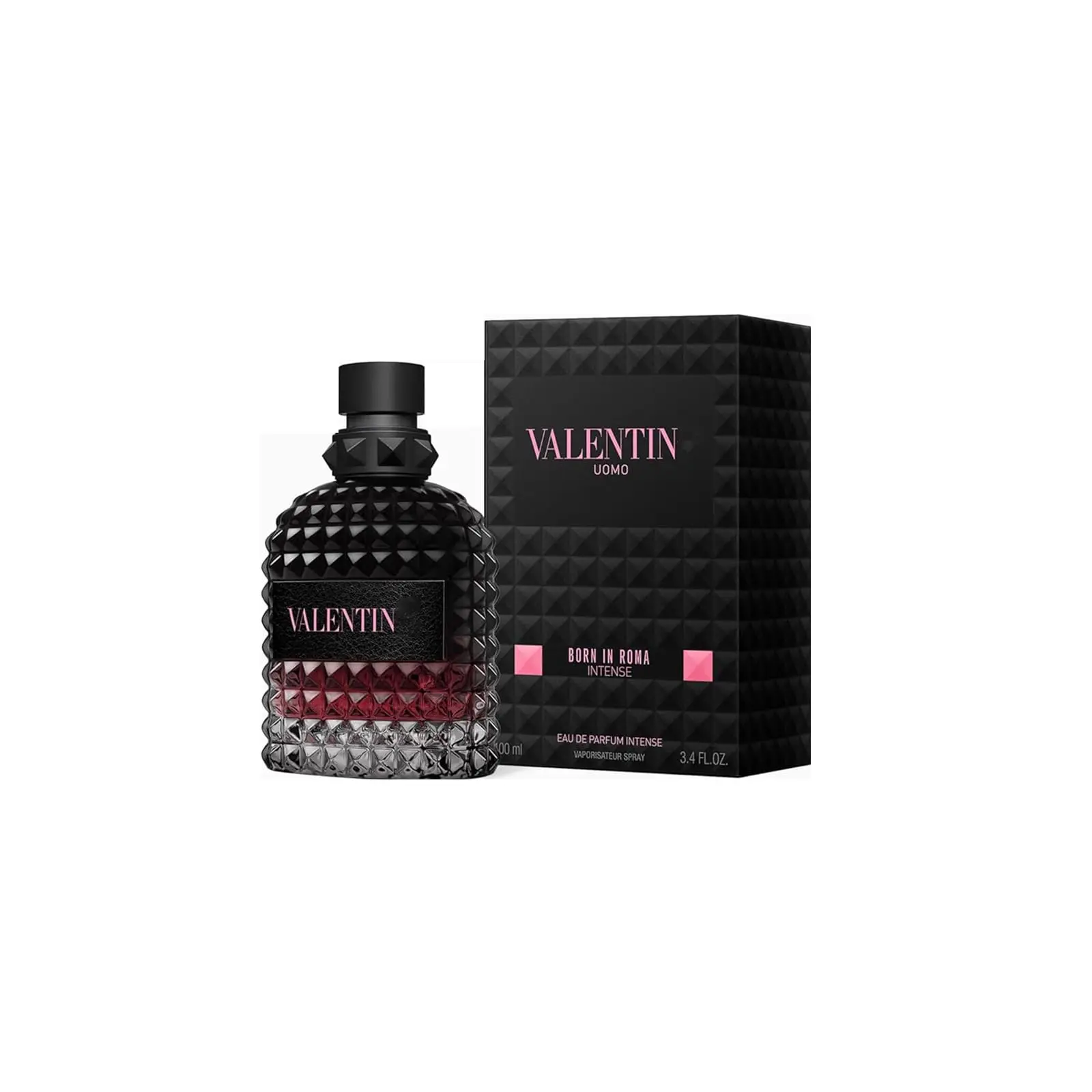 Premium aromatic woody fragrance Born In Roma Intense 3.4 oz EDP Spray for Men -with Vanilla Bourbon Infusion, Lavandin, Smoked Vetiver Fragrance