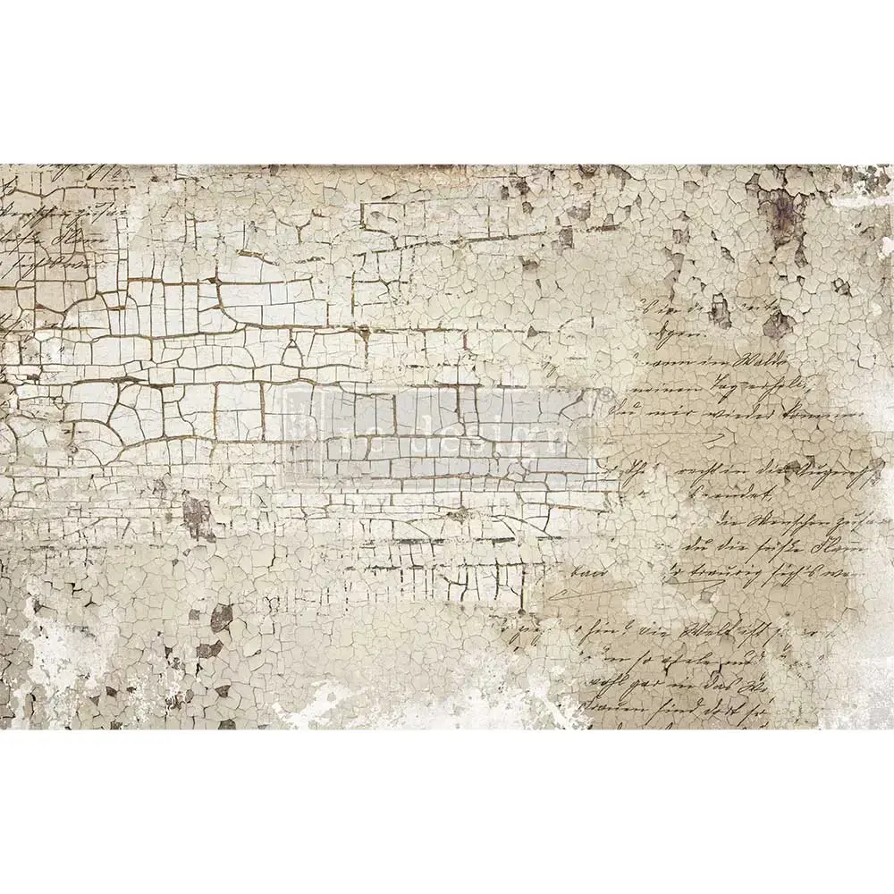 Redesign With Prima Home Decoupage Decor Tissue Paper - La Spaccatura, Home Accessory, 1 Sheet, 19x30 inches, Beautifully Aged, Continuous Flow, Detailed Crackling, Office Stationery, 655350660345, Furniture Piece
