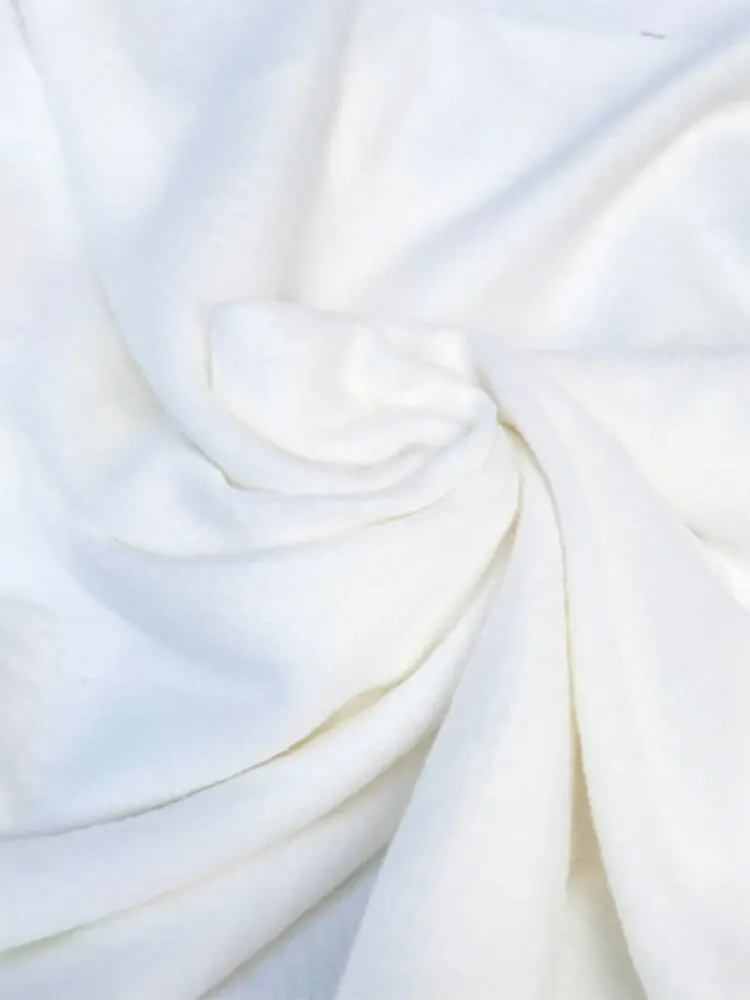 White Plush Knit Fabric