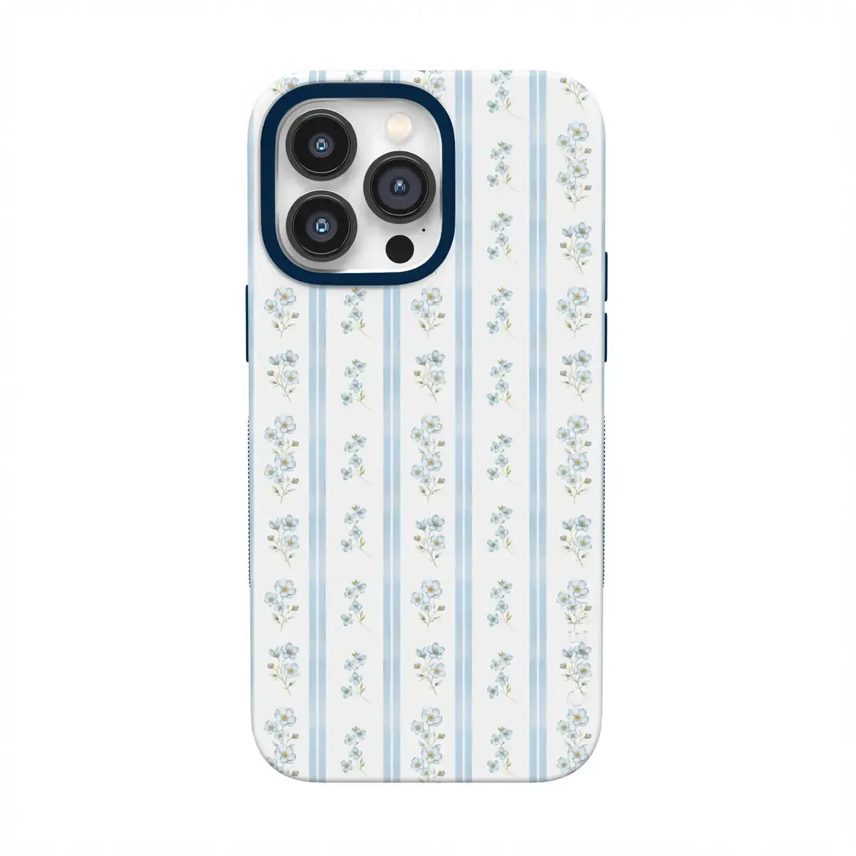 Casely iPhone 13 Pro Max Case | Cottage Stripe | Blue Floral | Bold Protective Design | Compatible with MagSafe