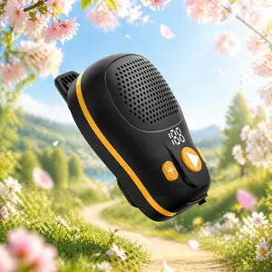 Clip-On Wearable Bluetooth Speaker, Portable Collar Speaker with 15H Playtime, HD Voice Calls, Type-C Charging