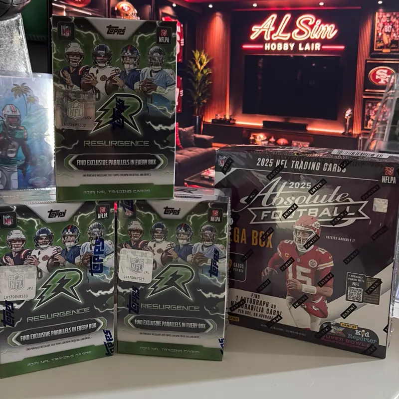 PYT 4 Box Mix - 3 Topps Resurgence Blasters, 1 Panini Absolute Football Mega - All Cards Ship