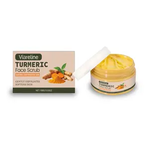 Turmeric Exfoliating Facial Scrub, Gentle Cleansing Nourishing Moisturizing Hydrating Skin Care, Softening Cream for Radiant Complexion