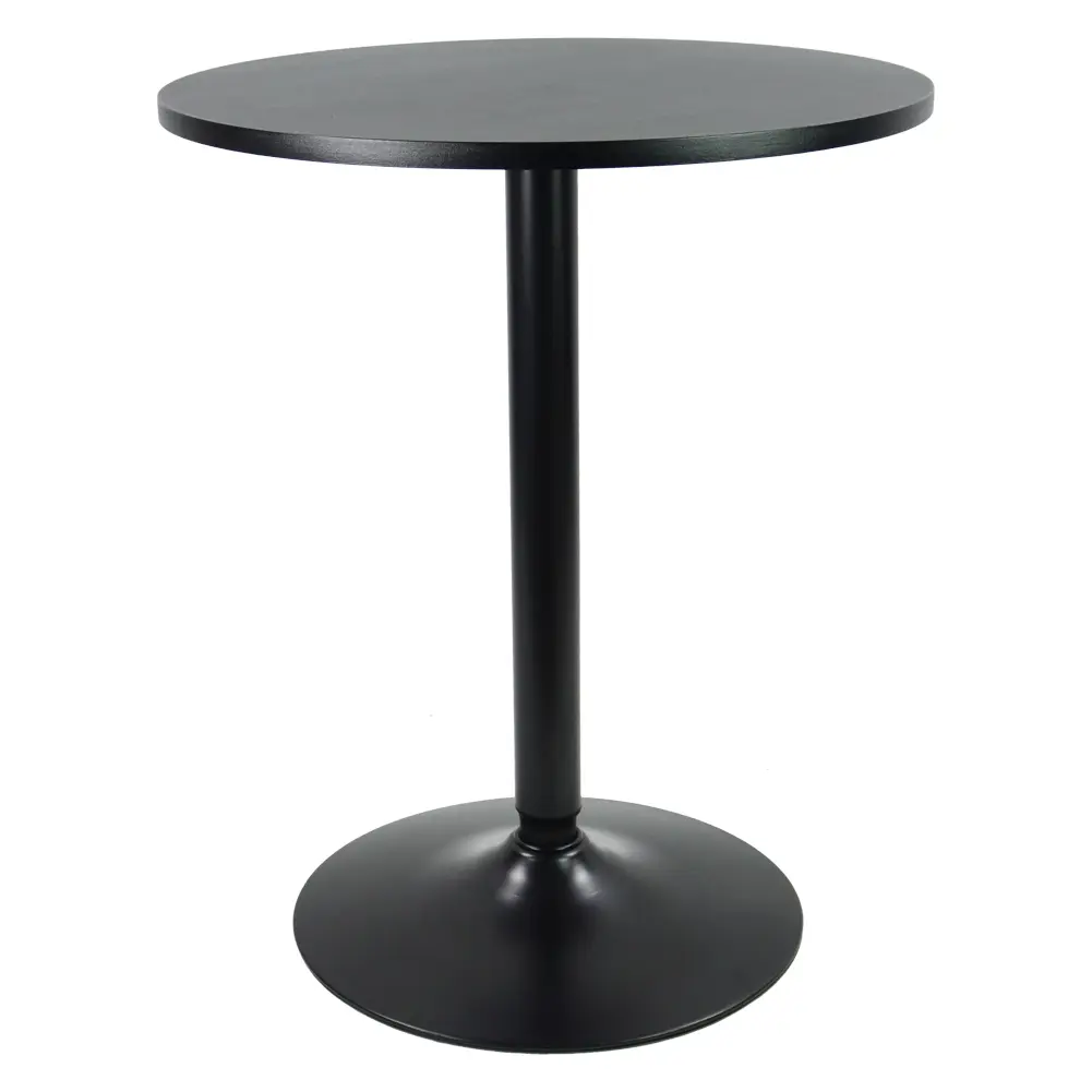 KKTONER Home Outdoor Round Bar Table, 23.6-Inch Top Outdoor Patio Furniture for Cocktail Bar, Pub (28.7H, Black), Home Outdoor Furniture