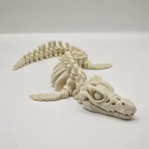 Realistic Mosasaurus Skeleton Replica Aquarium Decoration, Large Dinosaur Bone Model with Fins and Tail, Fish Tank Decor