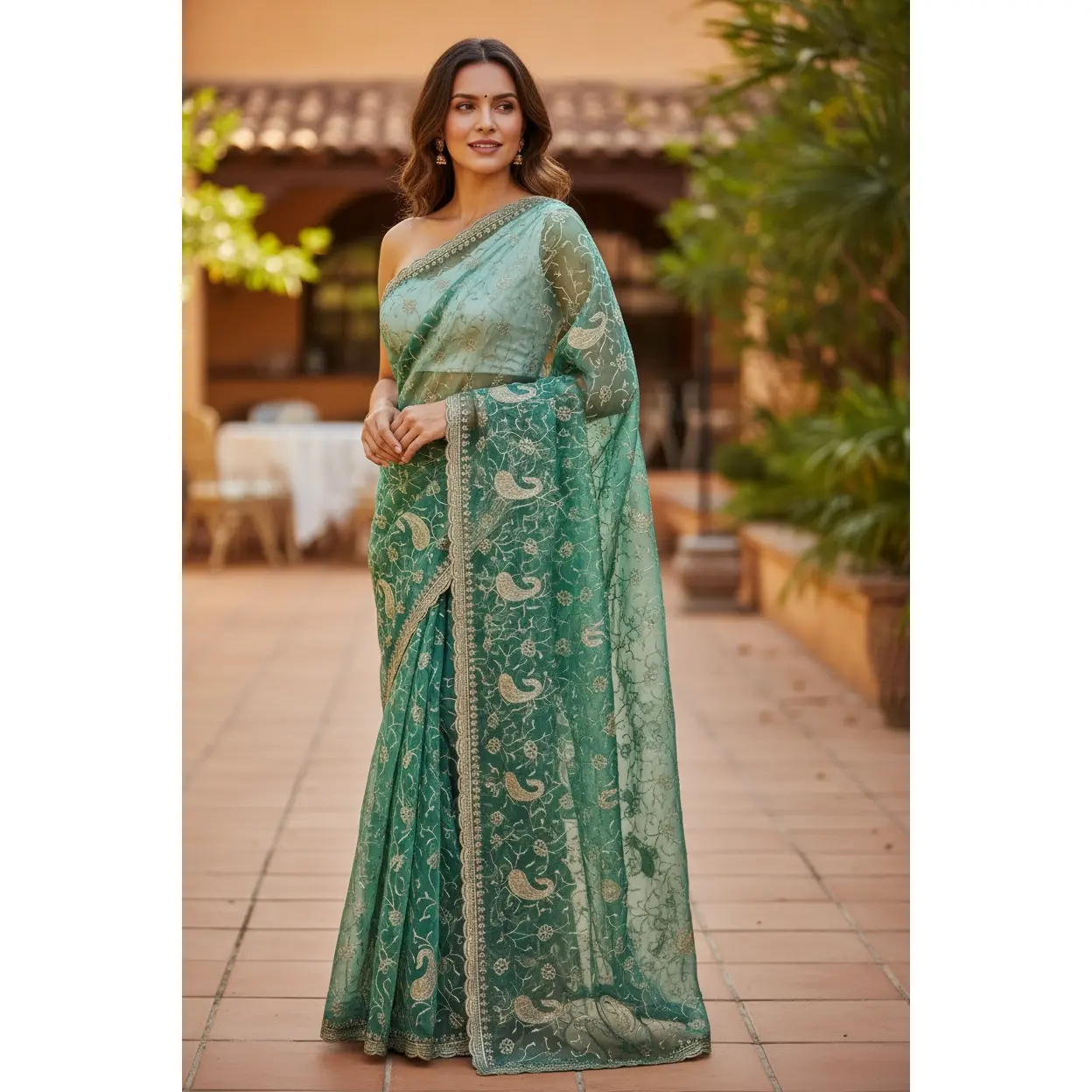 Lightweight tissue silk saree