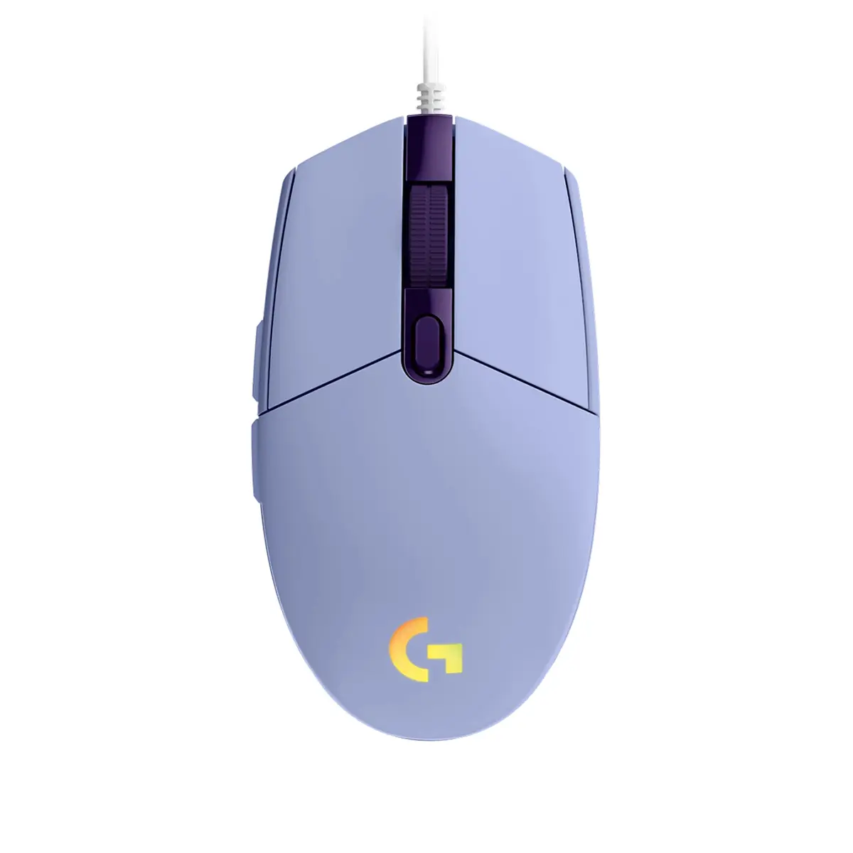 Logitech G203 Wired Gaming Mouse, 8,000 DPI, Rainbow Optical Effect LIGHTSYNC RGB, 6 Programmable Buttons, Lilac
