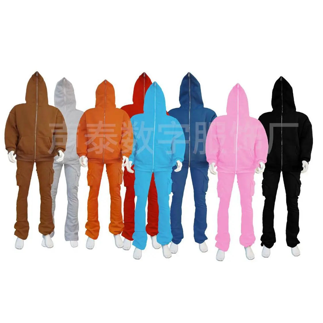 Matching zipper hoodie