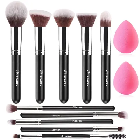 Professional Makeup Brush Set for Eye and Face, Includes Blending Brushes for Foundation, Concealer, TikTok Viral Product 2024 Flawless Case